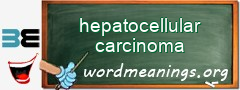 WordMeaning blackboard for hepatocellular carcinoma